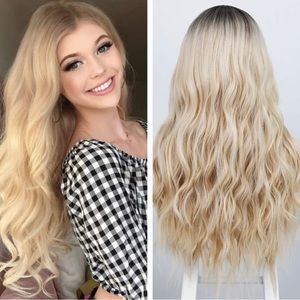 Lace front  blonde middle part wig